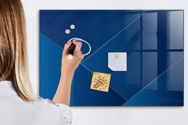 Memobord van glas met print inclusief neodymium magneten Modern prikbord voor notities en foto's