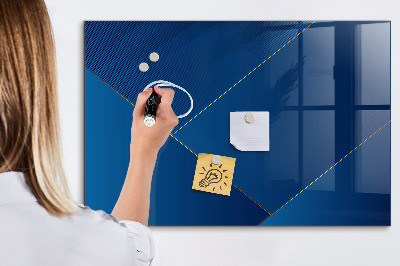 Memobord van glas met print inclusief neodymium magneten Modern prikbord voor notities en foto's