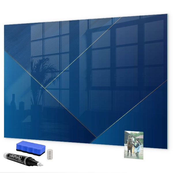 Memobord van glas met print inclusief neodymium magneten Modern prikbord voor notities en foto's