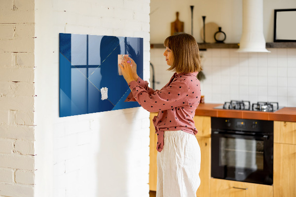 Memobord van glas met print inclusief neodymium magneten Modern prikbord voor notities en foto's