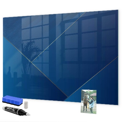 Memobord van glas met print inclusief neodymium magneten Modern prikbord voor notities en foto's