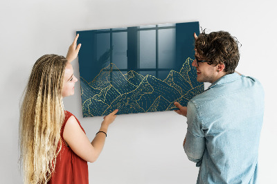Decoratief glazen wandbord beschrijfbaar en magnetisch Modern prikbord voor notities en foto's
