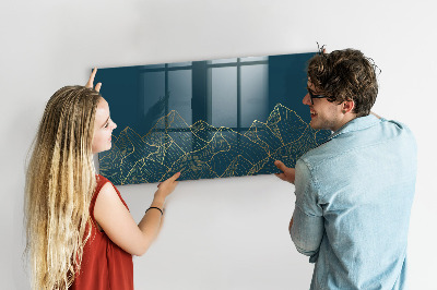 Decoratief glazen wandbord beschrijfbaar en magnetisch Modern prikbord voor notities en foto's