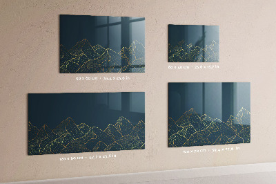 Decoratief glazen wandbord beschrijfbaar en magnetisch Modern prikbord voor notities en foto's