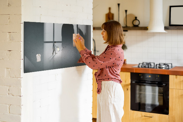 Decoratief glazen wandbord beschrijfbaar en magnetisch Magnetisch bord voor foto's en notities