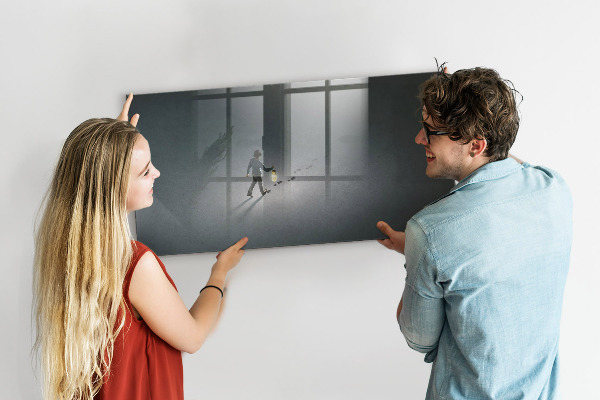 Decoratief glazen wandbord beschrijfbaar en magnetisch Magnetisch bord voor foto's en notities