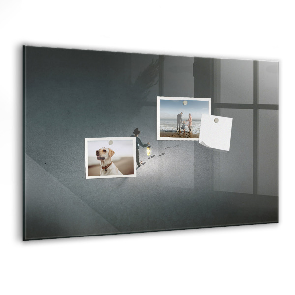 Decoratief glazen wandbord beschrijfbaar en magnetisch Magnetisch bord voor foto's en notities