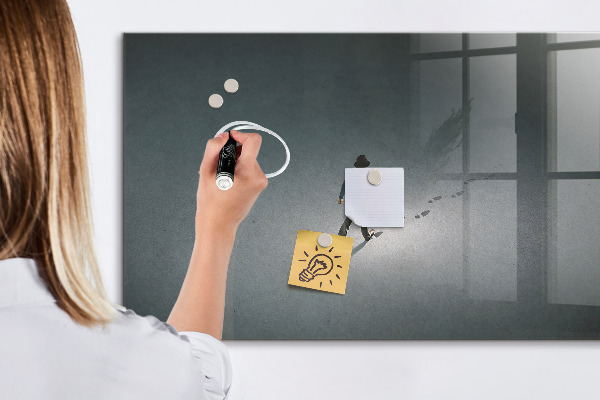 Decoratief glazen wandbord beschrijfbaar en magnetisch Magnetisch bord voor foto's en notities