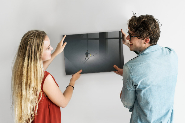 Decoratief glazen wandbord beschrijfbaar en magnetisch Magnetisch bord voor foto's en notities