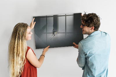 Decoratief glazen wandbord beschrijfbaar en magnetisch Magnetisch bord voor foto's en notities