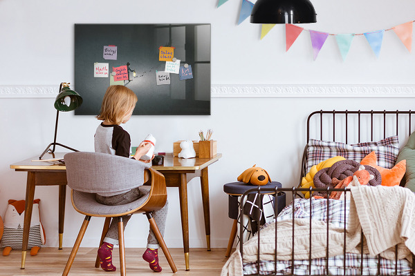 Decoratief glazen wandbord beschrijfbaar en magnetisch Magnetisch bord voor foto's en notities