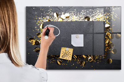 Decoratief glazen wandbord beschrijfbaar en magnetisch Creatief fotopresentatiebord