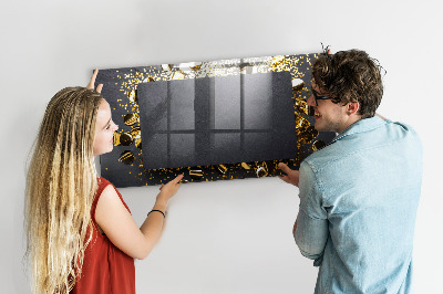 Decoratief glazen wandbord beschrijfbaar en magnetisch Creatief fotopresentatiebord
