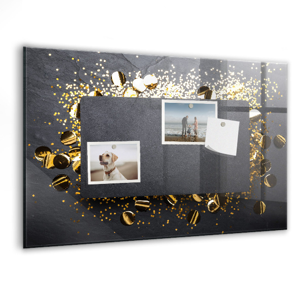 Decoratief glazen wandbord beschrijfbaar en magnetisch Creatief fotopresentatiebord