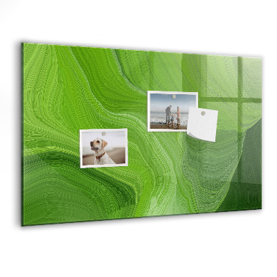 Memobord van glas met print inclusief neodymium magneten Groen fotoprikbord