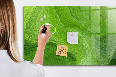Memobord van glas met print inclusief neodymium magneten Groen fotoprikbord