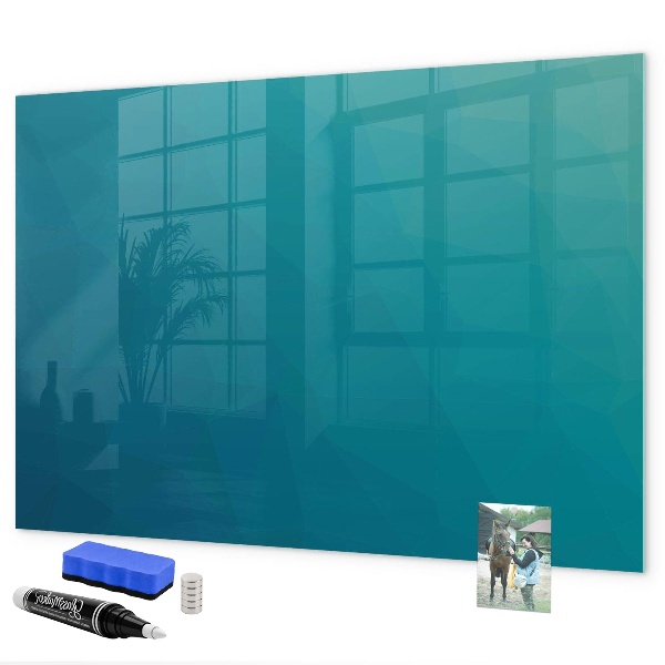 Memobord van glas met print inclusief neodymium magneten Praktische accessoires voor op kantoor en thuis.