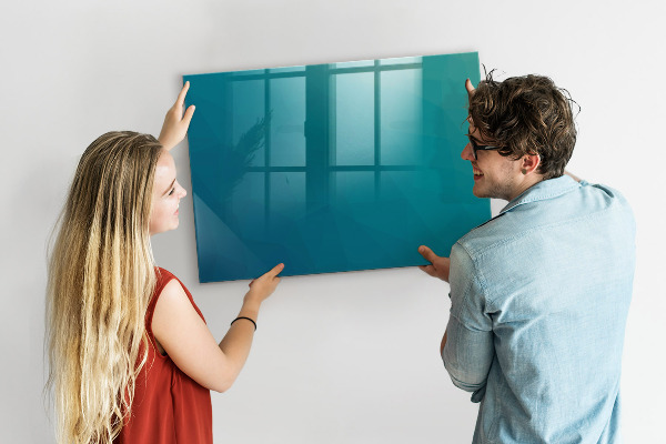 Memobord van glas met print inclusief neodymium magneten Praktische accessoires voor op kantoor en thuis.