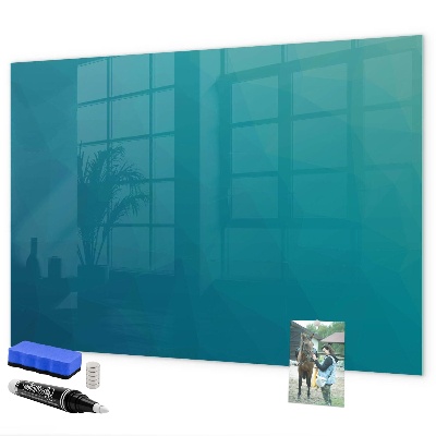 Memobord van glas met print inclusief neodymium magneten Praktische accessoires voor op kantoor en thuis.