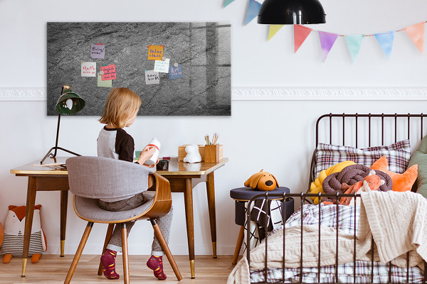 Decoratief glazen wandbord beschrijfbaar en magnetisch Magnetisch bord voor foto's en notities