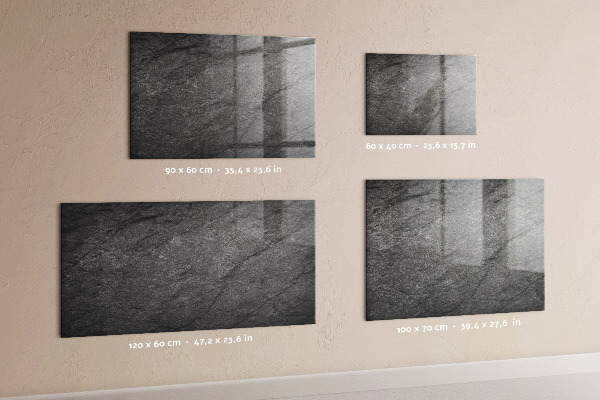 Decoratief glazen wandbord beschrijfbaar en magnetisch Magnetisch bord voor foto's en notities
