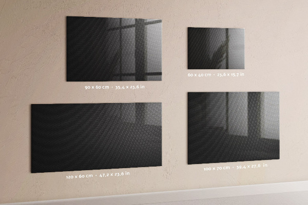 Decoratief glazen wandbord beschrijfbaar en magnetisch Notitie- en fotobord