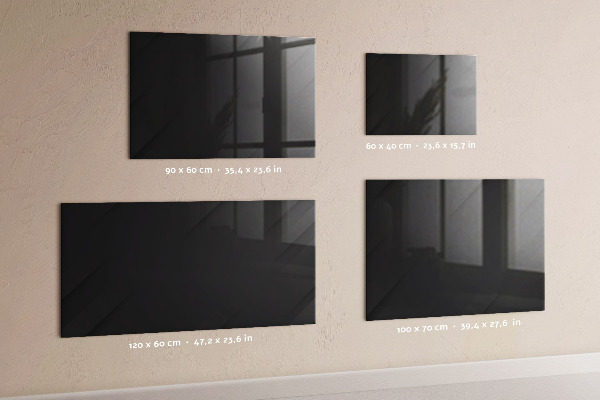 Memobord van glas met print inclusief neodymium magneten Memobord met magneten en foto's