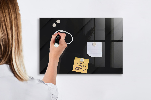 Memobord van glas met print inclusief neodymium magneten Memobord met magneten en foto's