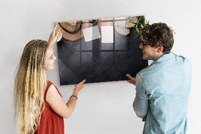 Memobord van glas met print inclusief neodymium magneten Een doos voor herinneringen en aantekeningen.