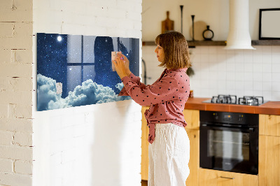 Decoratief glazen wandbord beschrijfbaar en magnetisch Een whiteboard voor notities en foto's
