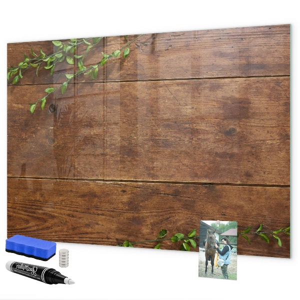 Decoratief glazen wandbord beschrijfbaar en magnetisch Een stijlvol bord voor notities en foto's