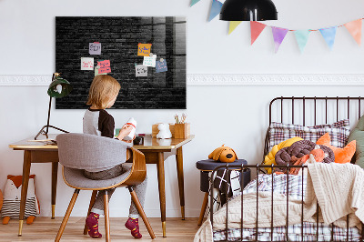 Memobord van glas met print inclusief neodymium magneten Bord voor foto's en notities