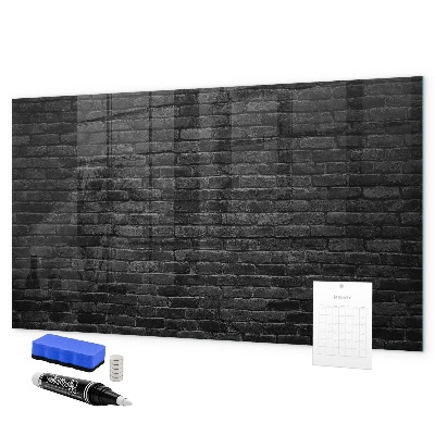 Memobord van glas met print inclusief neodymium magneten Bord voor foto's en notities