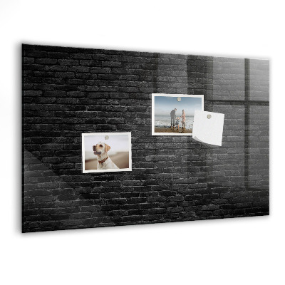Memobord van glas met print inclusief neodymium magneten Bord voor foto's en notities