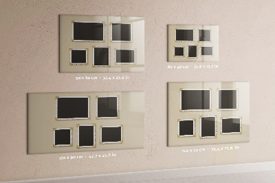 Decoratief glazen wandbord beschrijfbaar en magnetisch Een creatieve ruimte voor het creëren van mooie familieherinneringen.