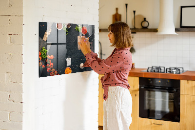 Decoratief glazen wandbord beschrijfbaar en magnetisch Keukeninspiratie met persoonlijke herinneringen
