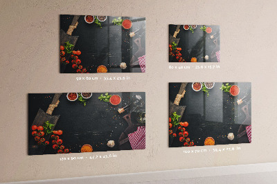 Decoratief glazen wandbord beschrijfbaar en magnetisch Keukeninspiratie met persoonlijke herinneringen