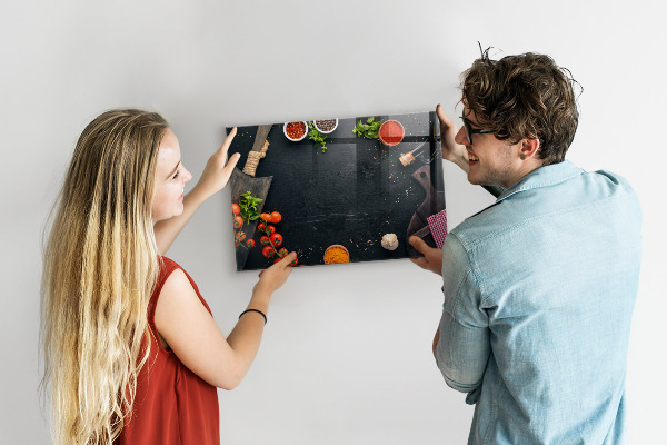 Decoratief glazen wandbord beschrijfbaar en magnetisch Keukeninspiratie met persoonlijke herinneringen