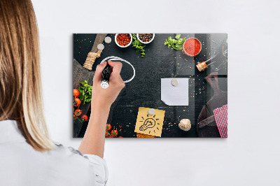 Decoratief glazen wandbord beschrijfbaar en magnetisch Keukeninspiratie met persoonlijke herinneringen