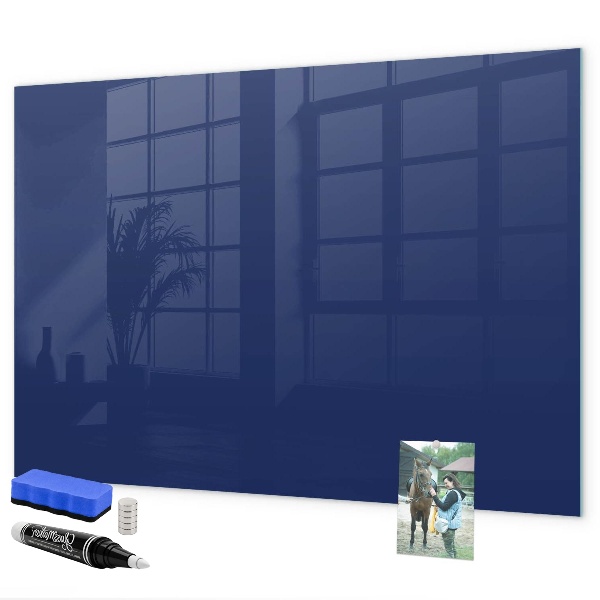 Memobord van glas met print inclusief neodymium magneten Magnetisch bord voor notities en foto's