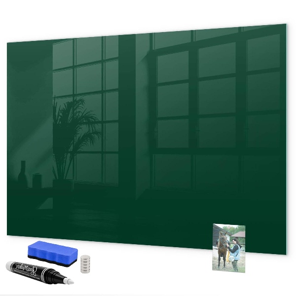 Decoratief glazen wandbord beschrijfbaar en magnetisch Magnetisch bord voor notities en foto's
