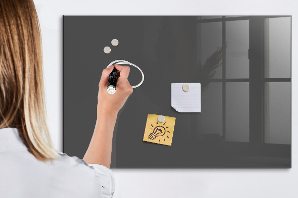 Memobord van glas met print inclusief neodymium magneten Een praktisch prikbord voor notities en foto's.