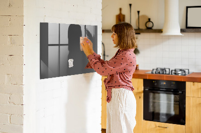 Memobord van glas met print inclusief neodymium magneten Een praktisch prikbord voor notities en foto's.
