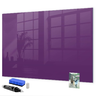 Decoratief glazen wandbord beschrijfbaar en magnetisch Magnetisch bord voor notities en foto's