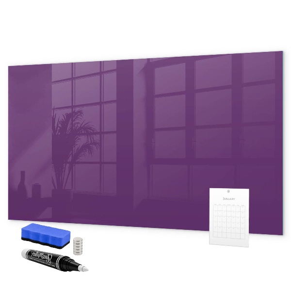 Decoratief glazen wandbord beschrijfbaar en magnetisch Magnetisch bord voor notities en foto's