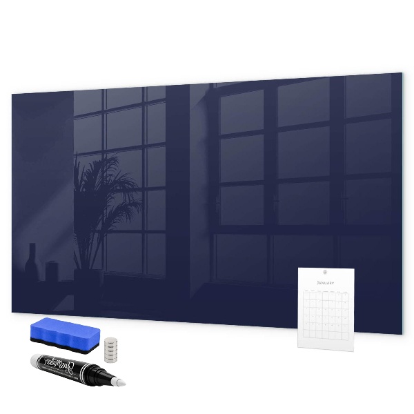 Memobord van glas met print inclusief neodymium magneten Magnetisch bord voor notities en foto's
