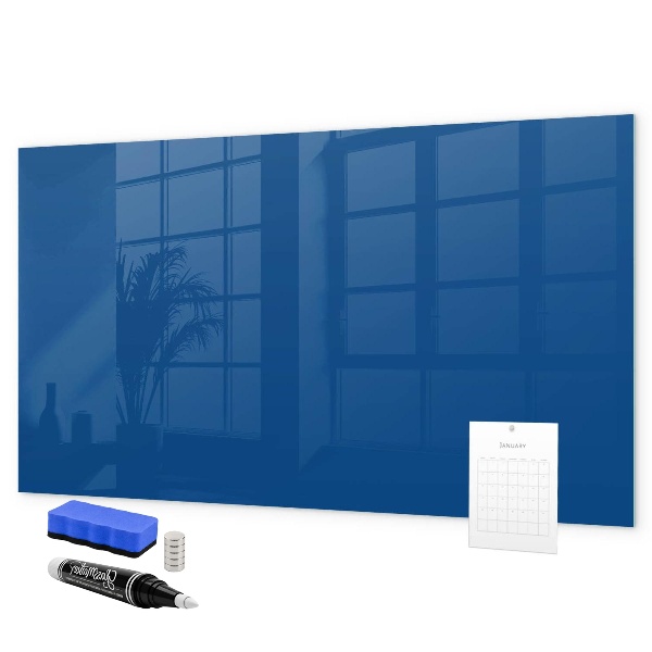 Decoratief glazen wandbord beschrijfbaar en magnetisch Een praktisch prikbord voor notities en foto's.