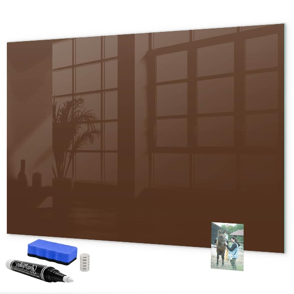 Memobord van glas met print inclusief neodymium magneten Magnetisch bord voor notities en foto's