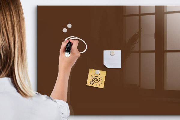 Memobord van glas met print inclusief neodymium magneten Magnetisch bord voor notities en foto's