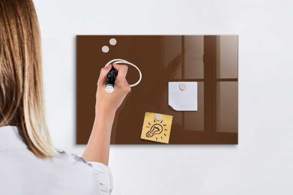 Memobord van glas met print inclusief neodymium magneten Magnetisch bord voor notities en foto's